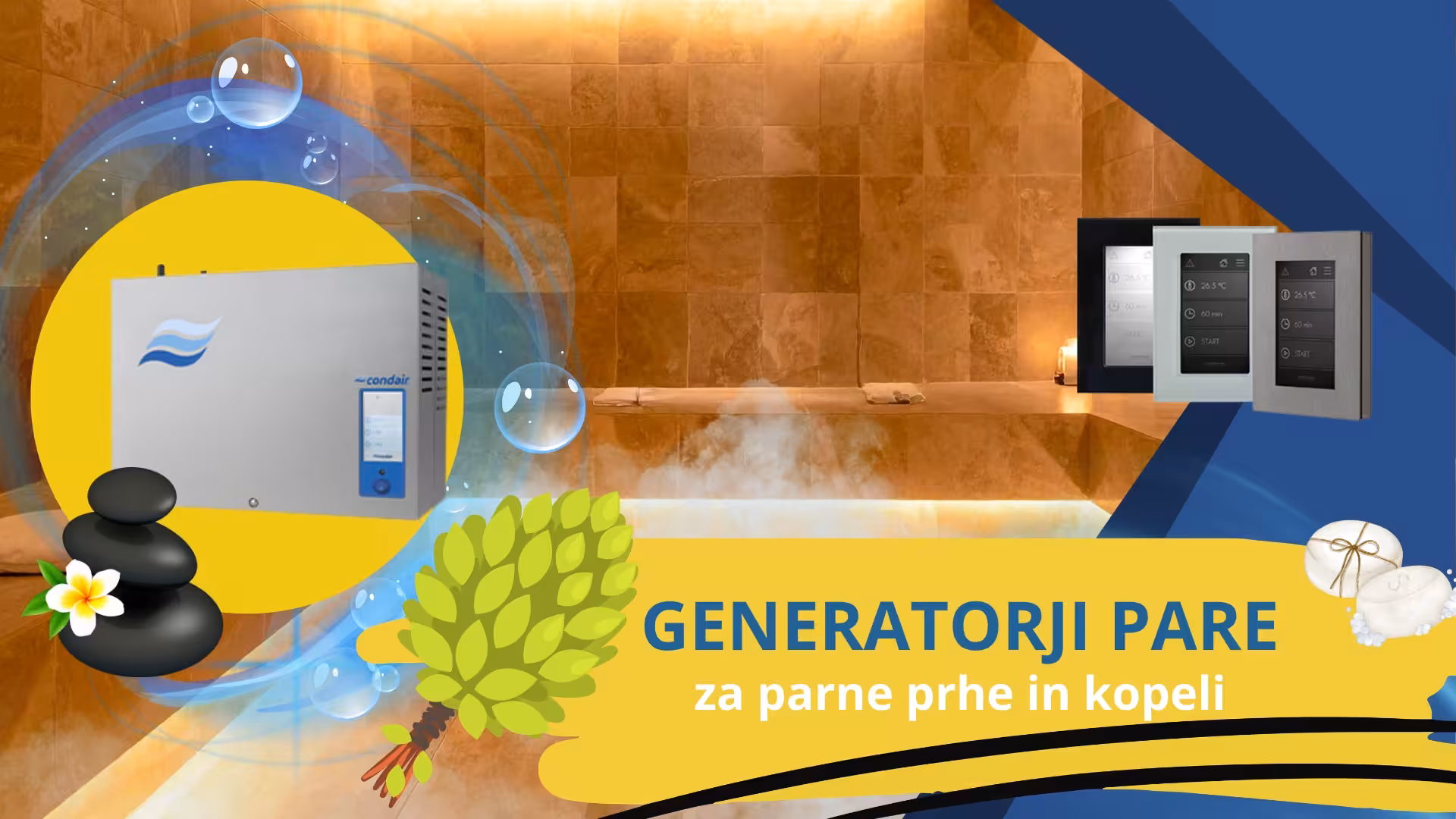 generatorji pare in sistemi za parne prhe in kopeli
