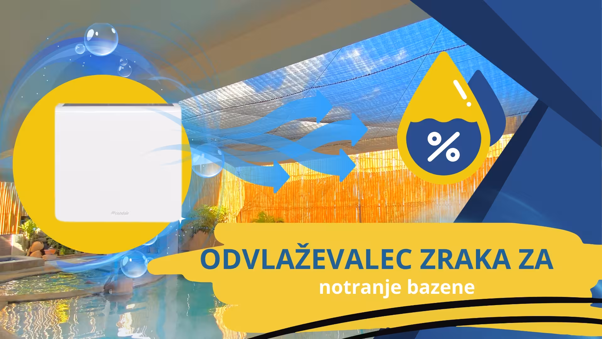 odvlaževalec zraka za notranje bazene